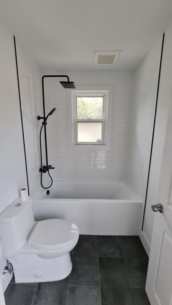 Full Bathroom Renovation — Subway-Tile Tub & Shower